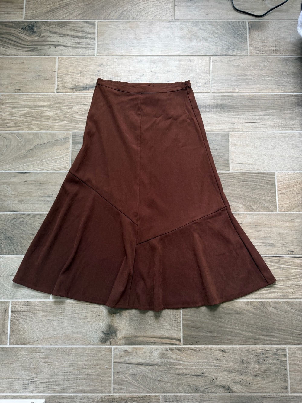 90s coffeehouse White Stag chocolate brown midi skirt tagged size 6